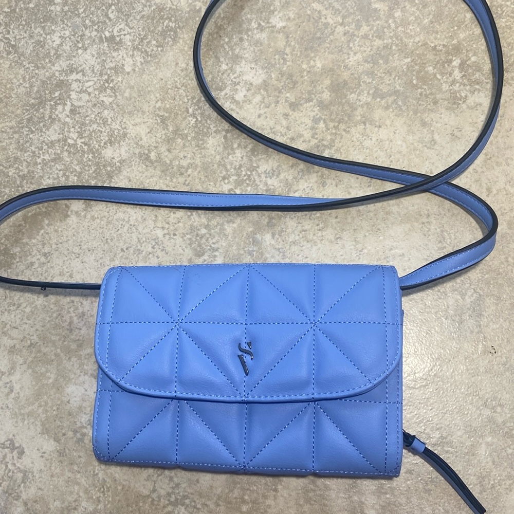 Simply Vera Vera Wang Signature Blue Quilted Crossbody Bag